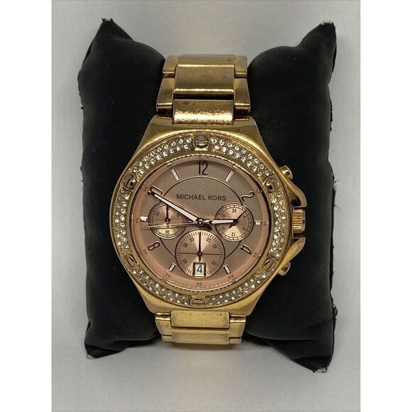 Michael Kors MK5450 Women's Stainless Steel Analog Gold Dial Genuine Watch MP701 - Picture 3 of 12